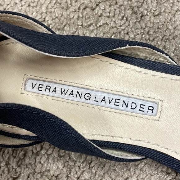 VERA WANG LAVENDER Leni Canvas Bow Flat Sandals 6M - Picture 6 of 16